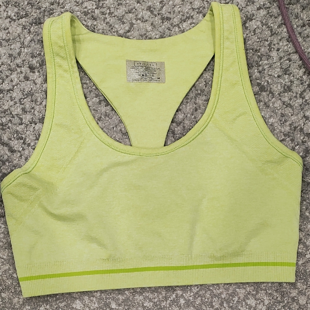 Athleta Vibrant Green Sports Bra